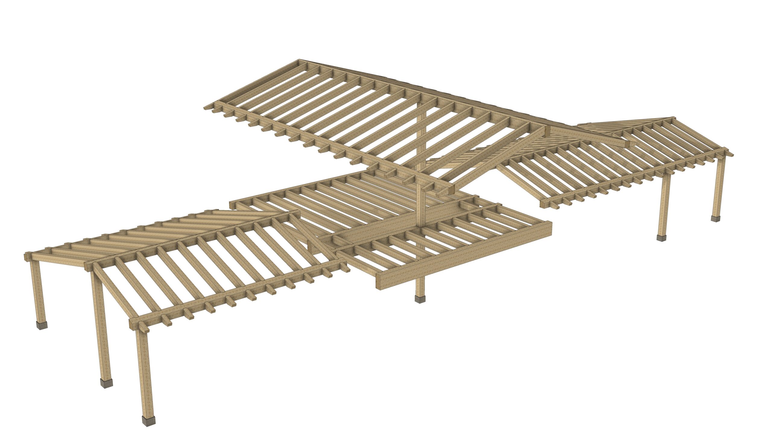 estructura de entramado en madera